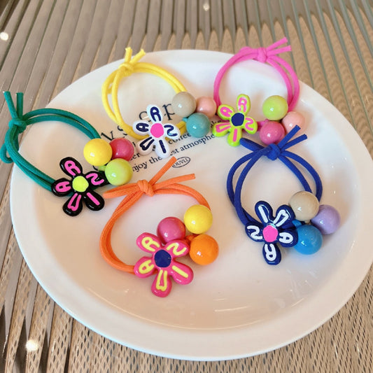 Cico - Candy Bright Color Flower Ball Hair Tie