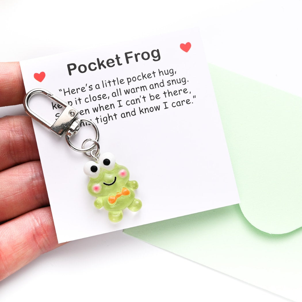 Taphug - Pocket Hug Cute Frog Cartoon Keychain