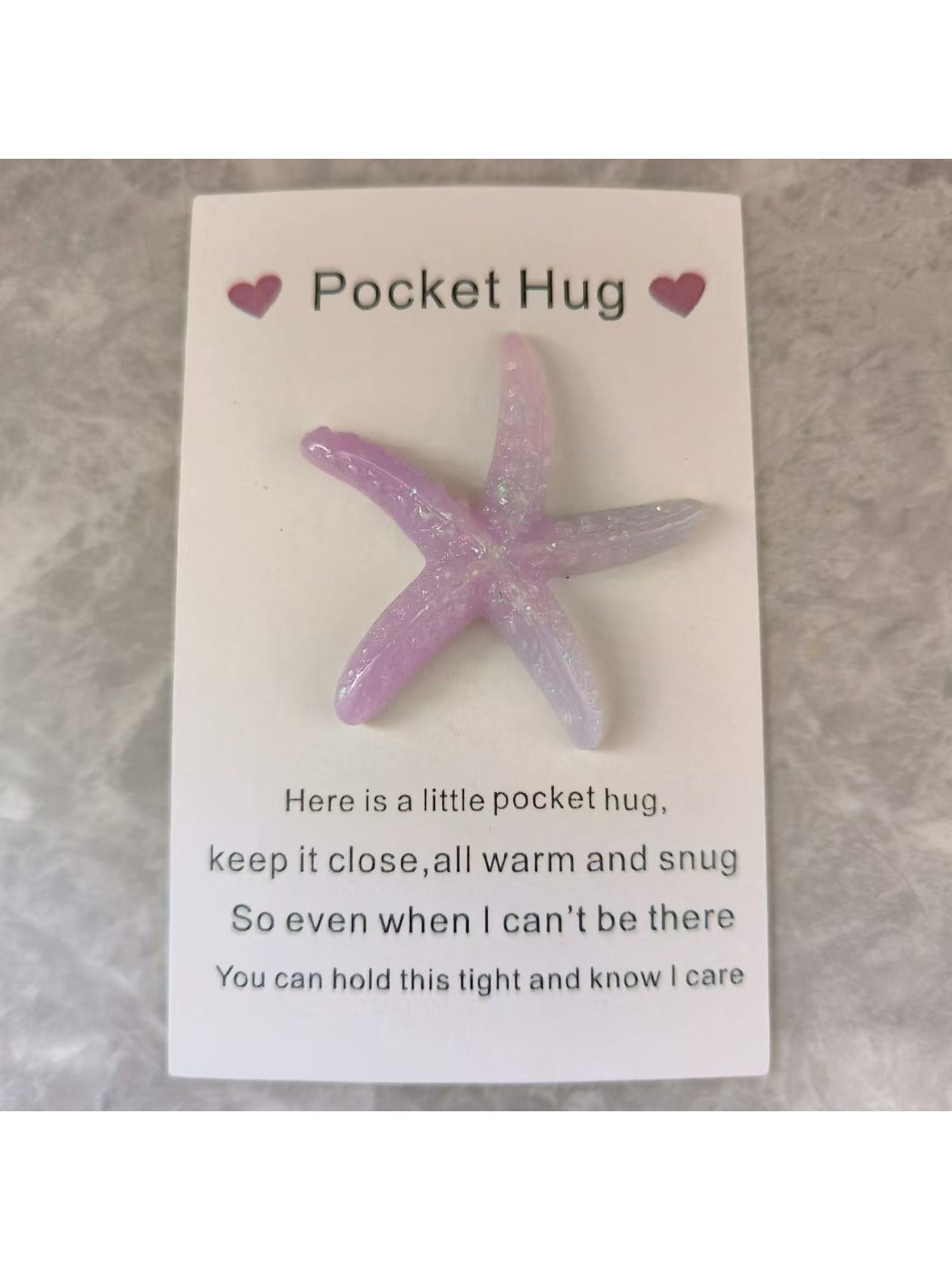 Taphug - Pocket Hug Ocean Themed Gift pocket hug card and keepsake token view 2