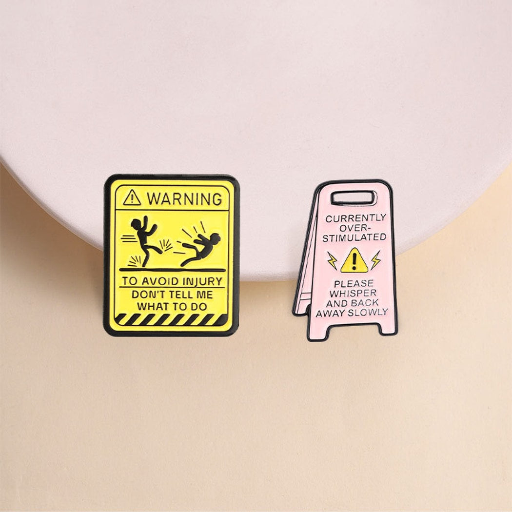 Pinori - Playful Slogan Decorative Pin
