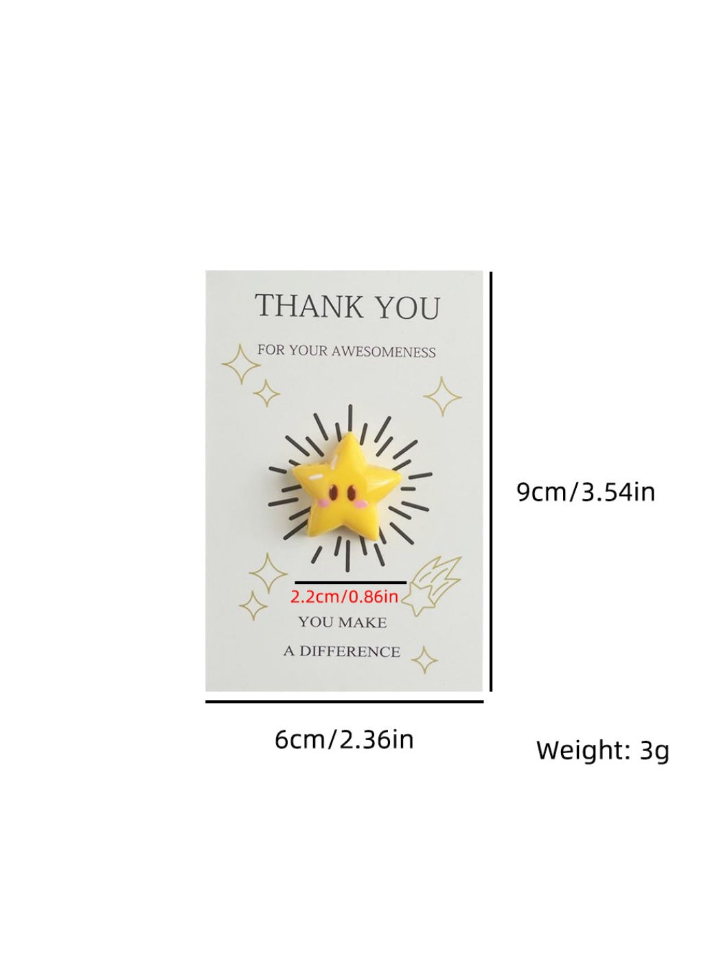 Taphug - Pocket Hug Cute Star pocket hug card and keepsake token view 5
