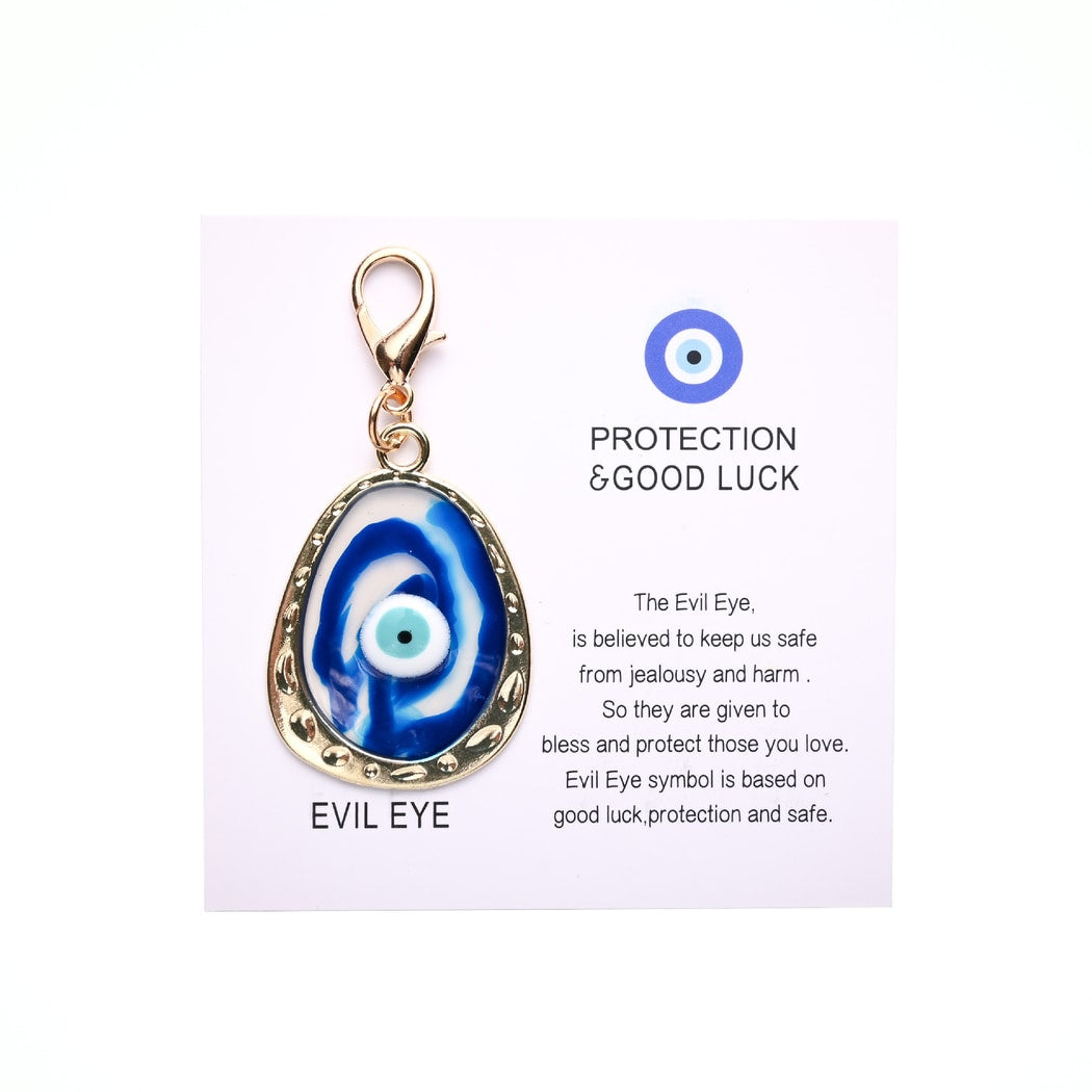 Taphug - Pocket Hug Blue Tone Evil Eye Keychain