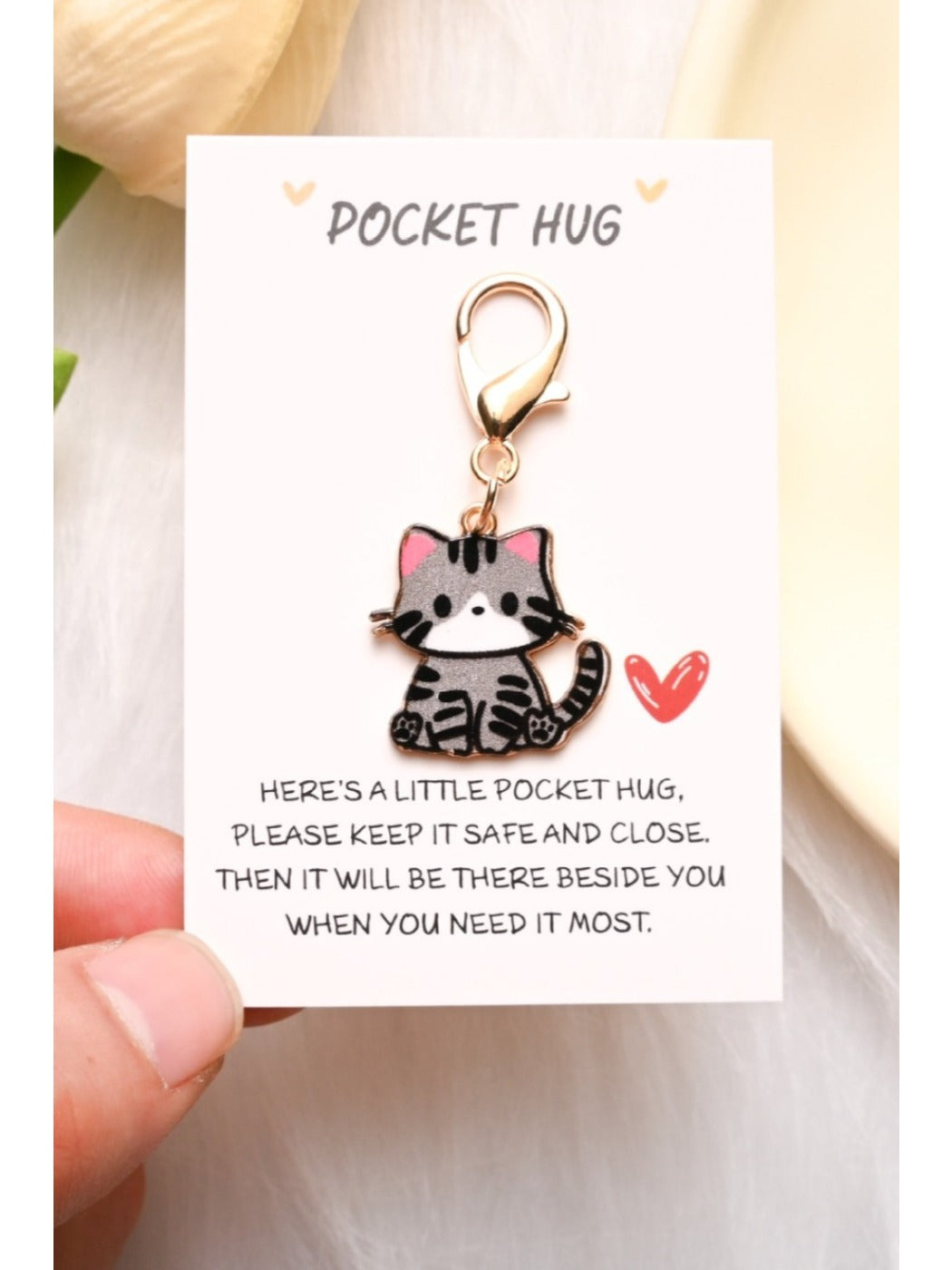 Taphug - Adorable Cartoon Cat Keychain