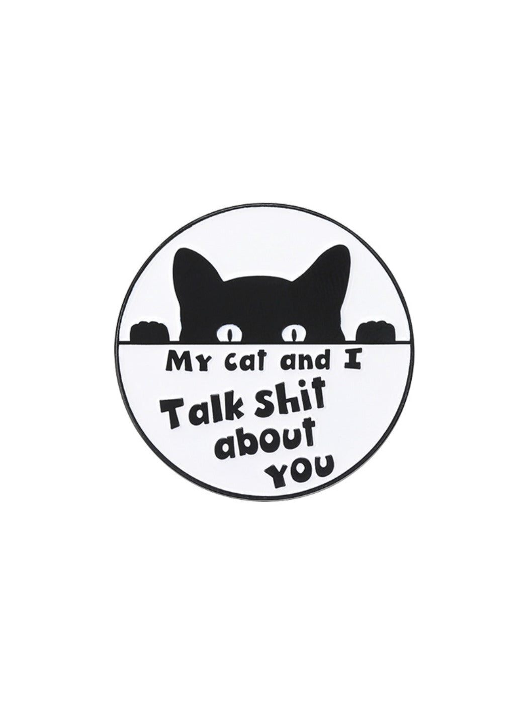 Pinori adorable cat pin packaged in a small gift box with branding