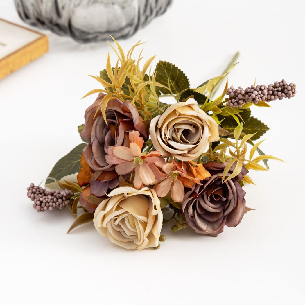 Roselle - Decorative Artificial Rose Bouquet