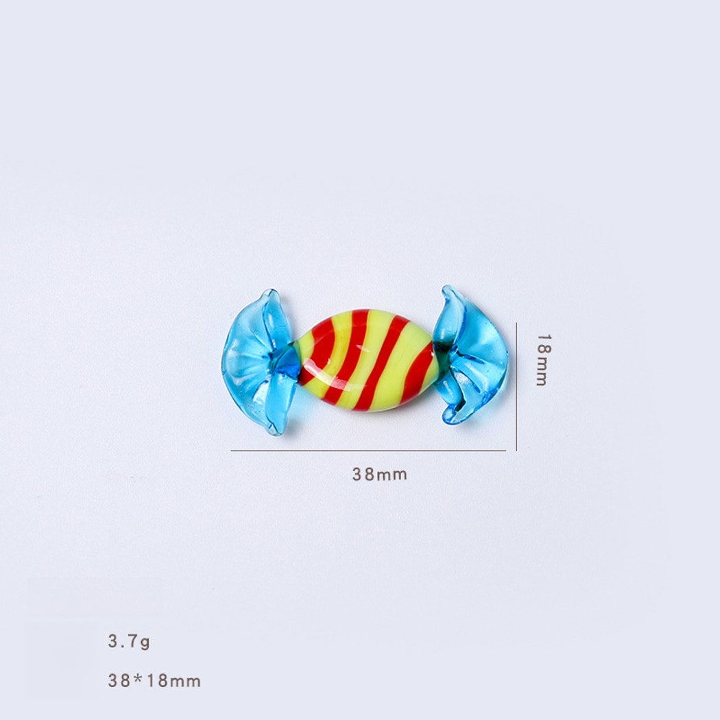 Glasira - Multicolored Striped Candy Shaped Ornament