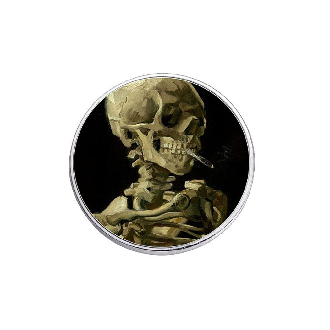 Pinori - Minimal Skull Motif Outfit Accent Pin