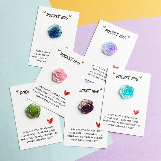 Taphug - Pocket Hug Gradient Glitter Rose Gift
