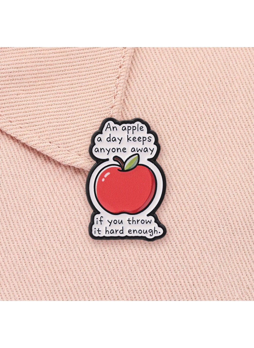Pinori - Apple Brooch Badge, Cute Cartoon Red Apple Pin
