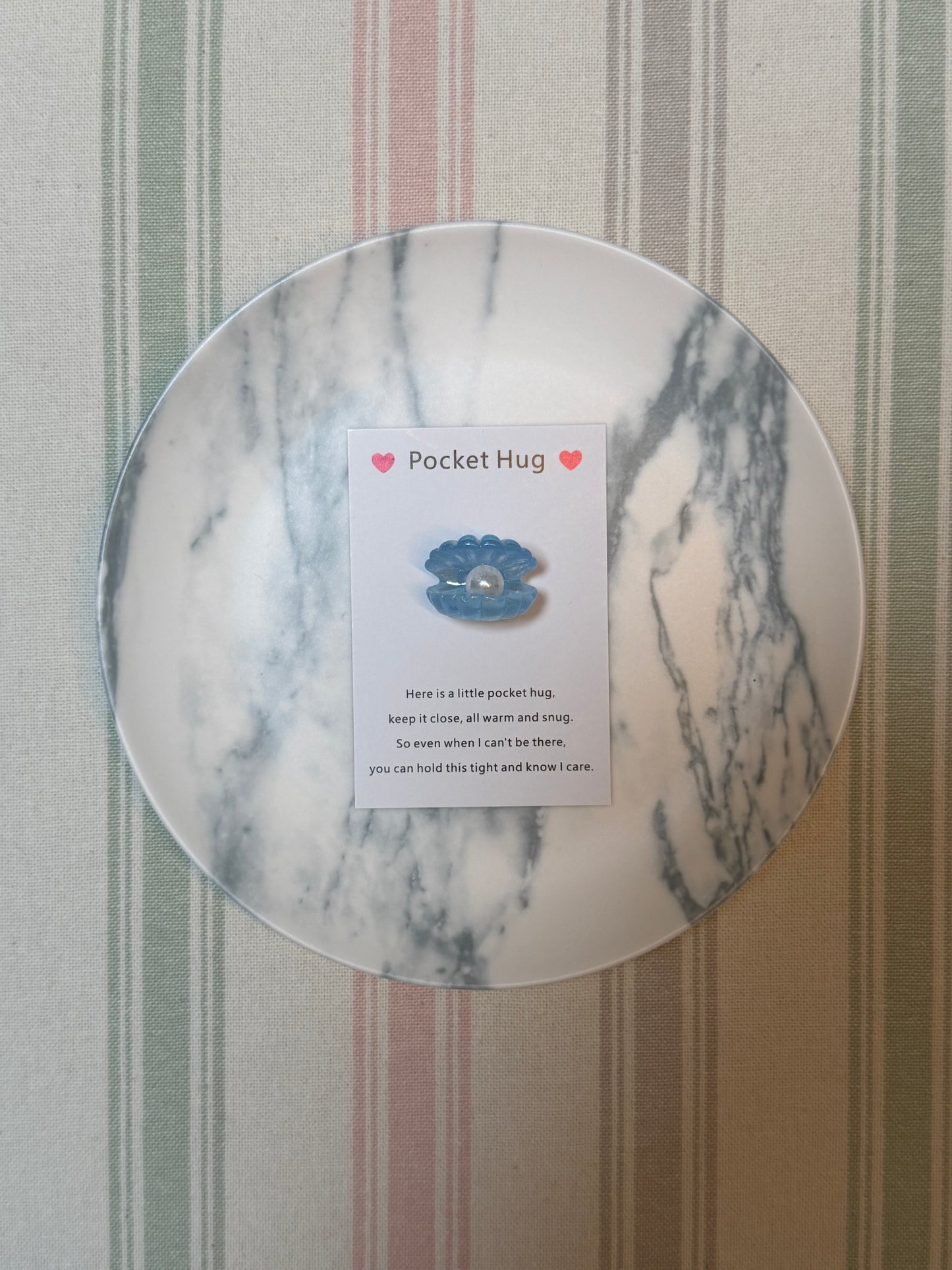 Taphug - Pocket Hug Shell and Pearl pocket hug card and keepsake token view 4