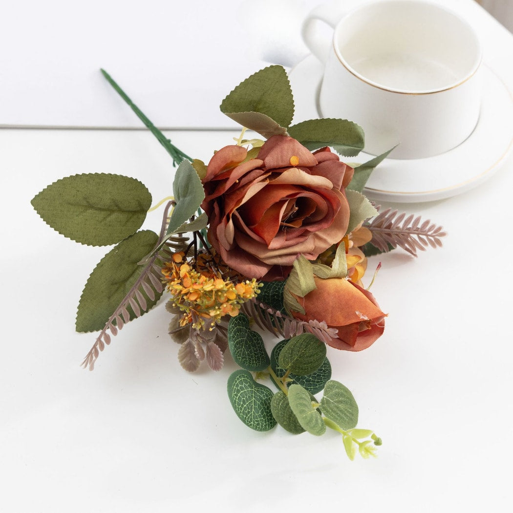 Roselle - Antique Layered Rose Artificial Flowers