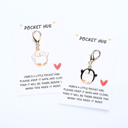 Taphug - Pocket Hug Penguin Charm Keychain