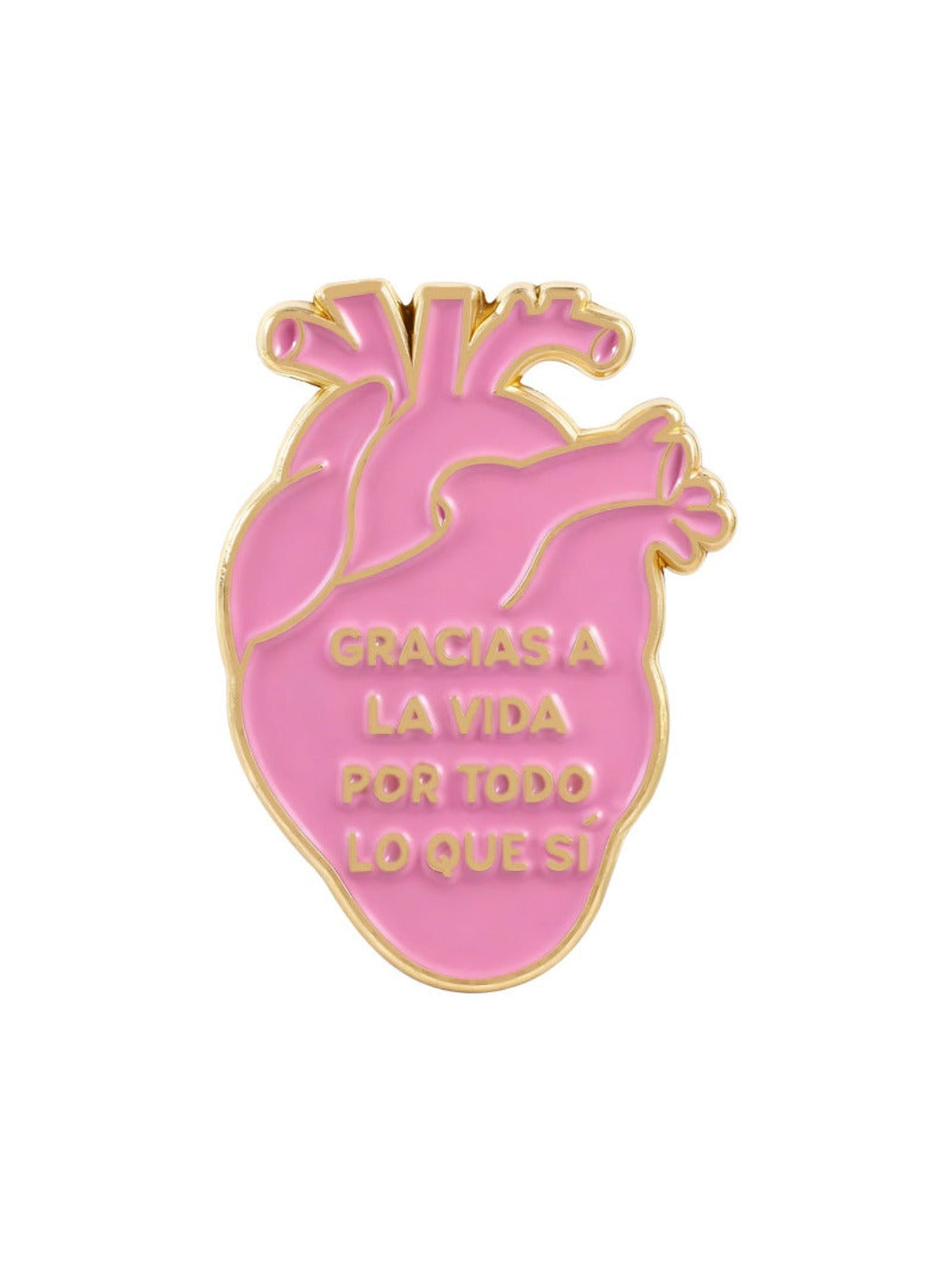 Side view of Pinori Creative Note Paper Brooch highlighting its shape