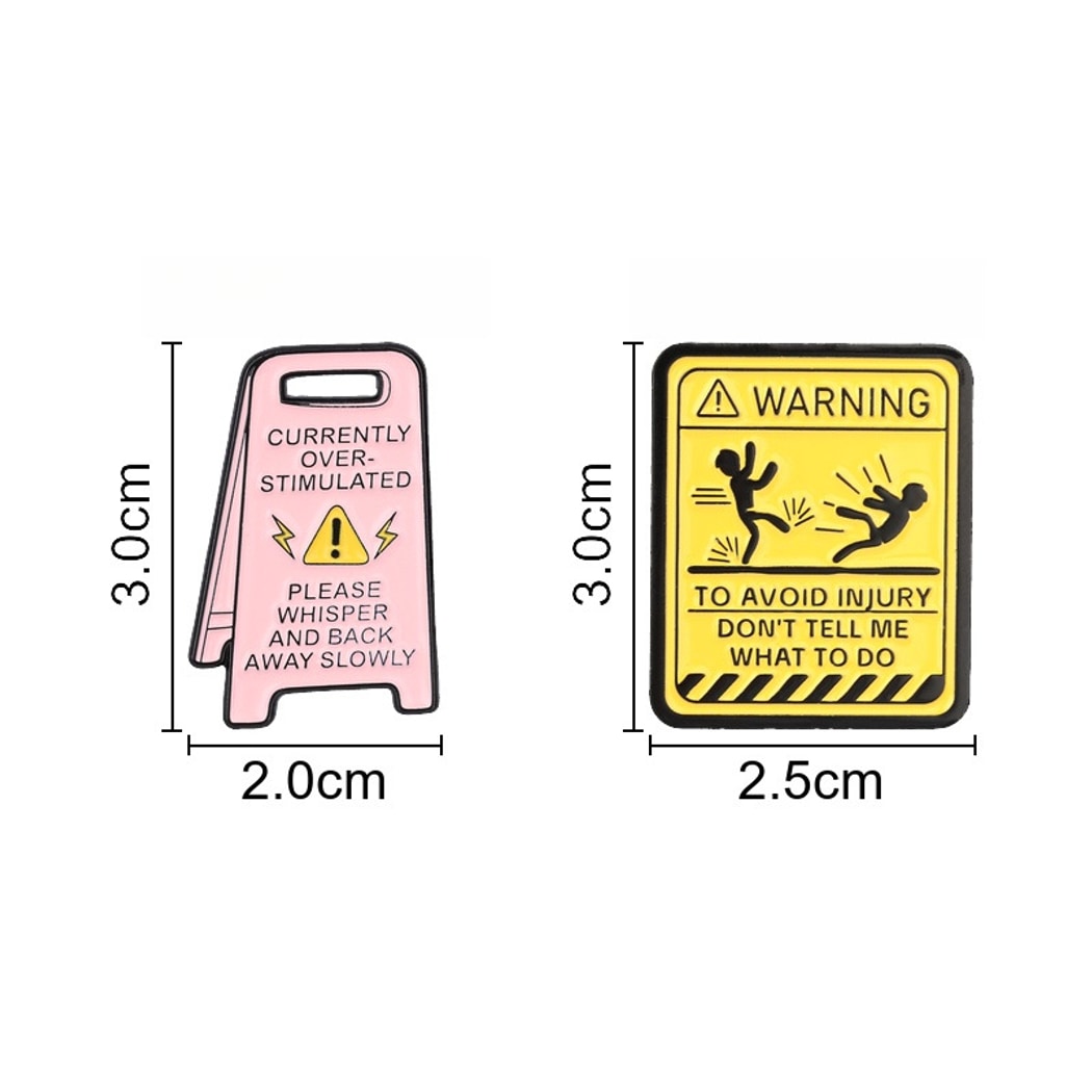 Pinori - Playful Slogan Decorative Pin