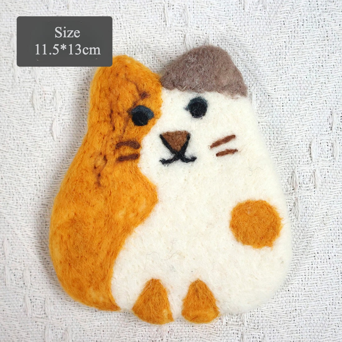 Handmade Cute Cat Wool Felt Coaster