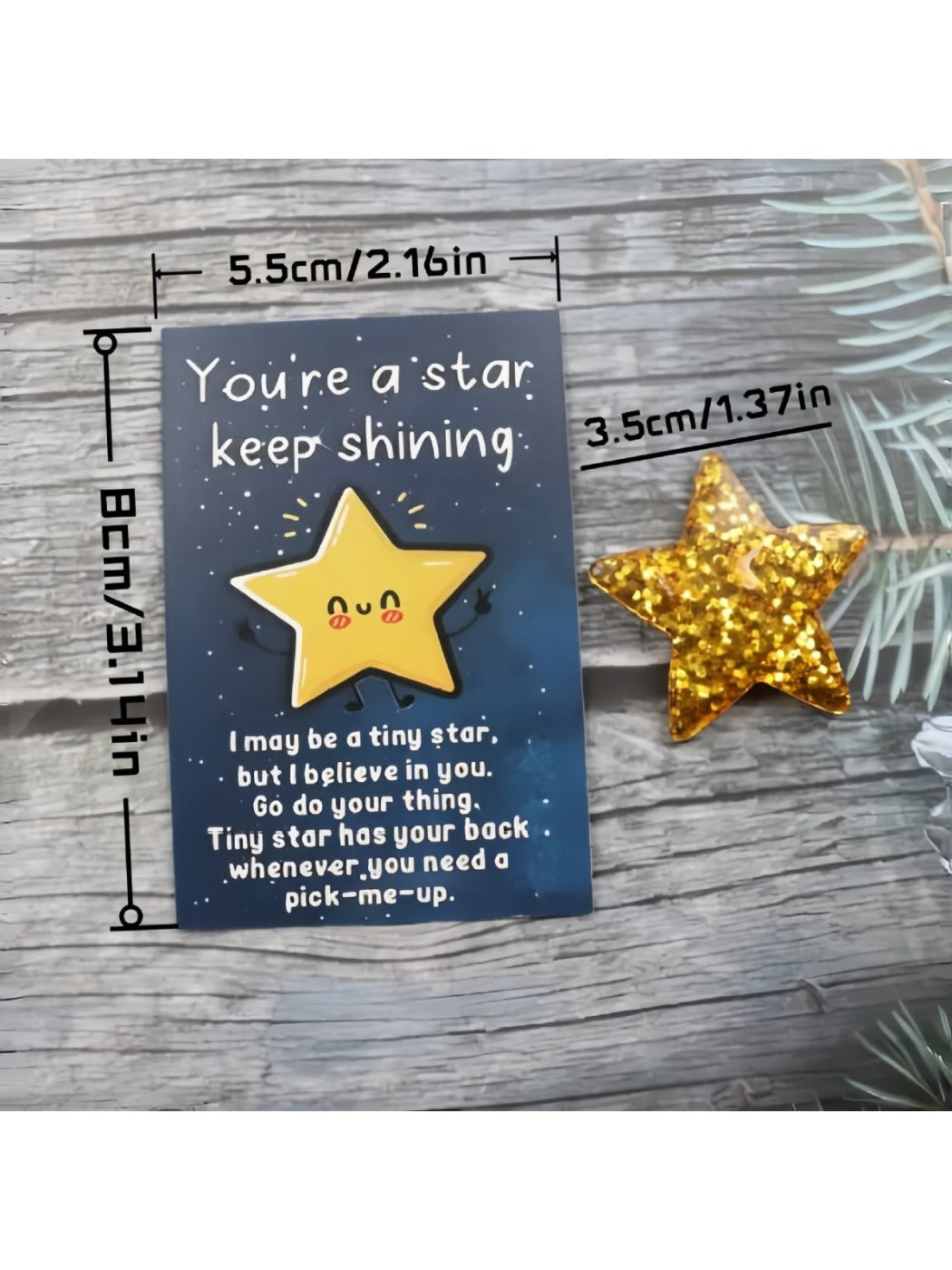 Taphug - Pocket Hug 10 Sets You Are A Star Keep Shining Star pocket hug card and keepsake token view 4