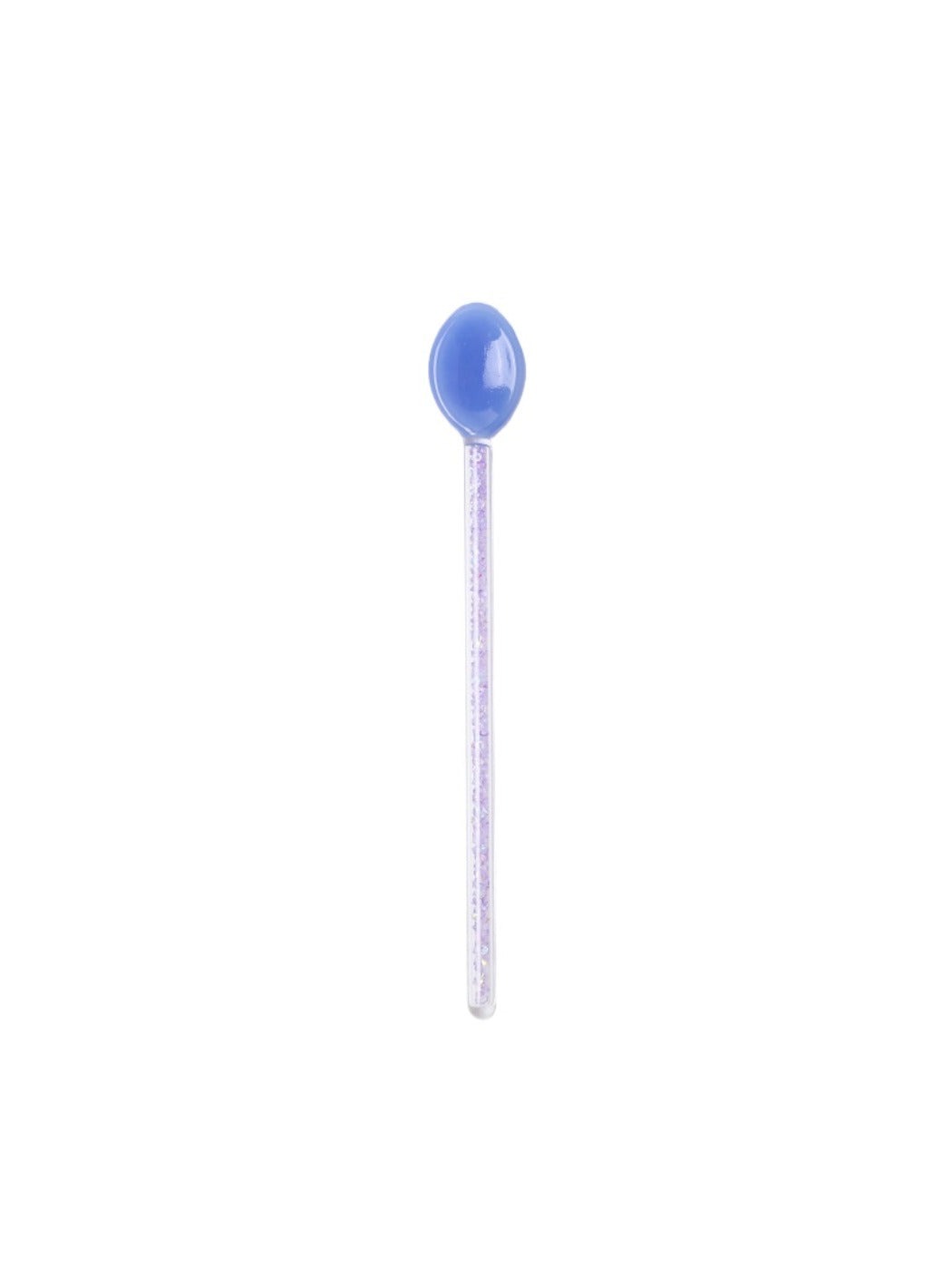 Thimara heat resistant glass spoon with extended handle close-up