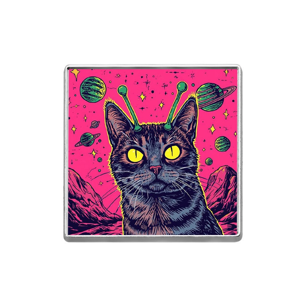 Pinori - Geometric Cat Motif Decorative Lapel Pin