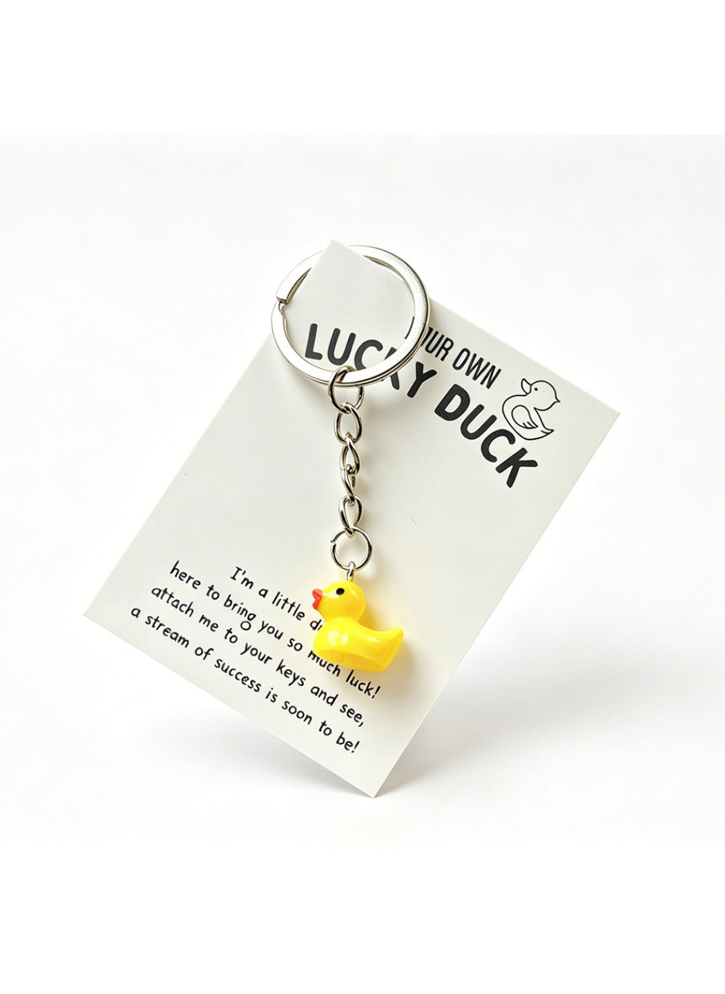 Taphug  - Plastic Pocket Hug Card Duck Keychain