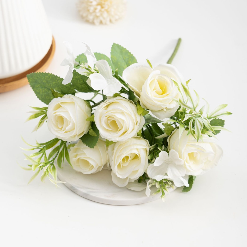 Roselle - Romance Rose Artificial Flowers Bouquet