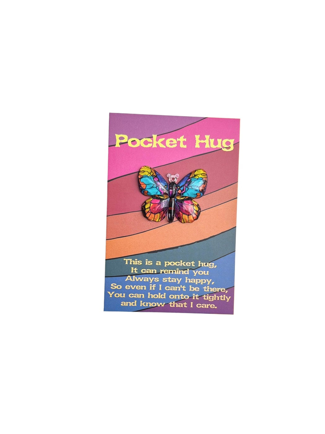 Taphug - Pocket Hug Painted Resin Butterfly pocket hug card and keepsake token view 8