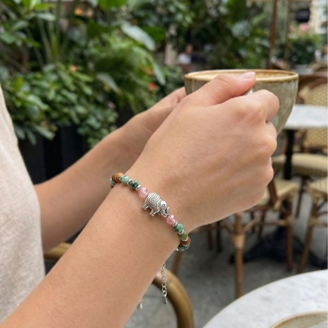 Emora - Cute Elephant Decoration Beaded Bracelet