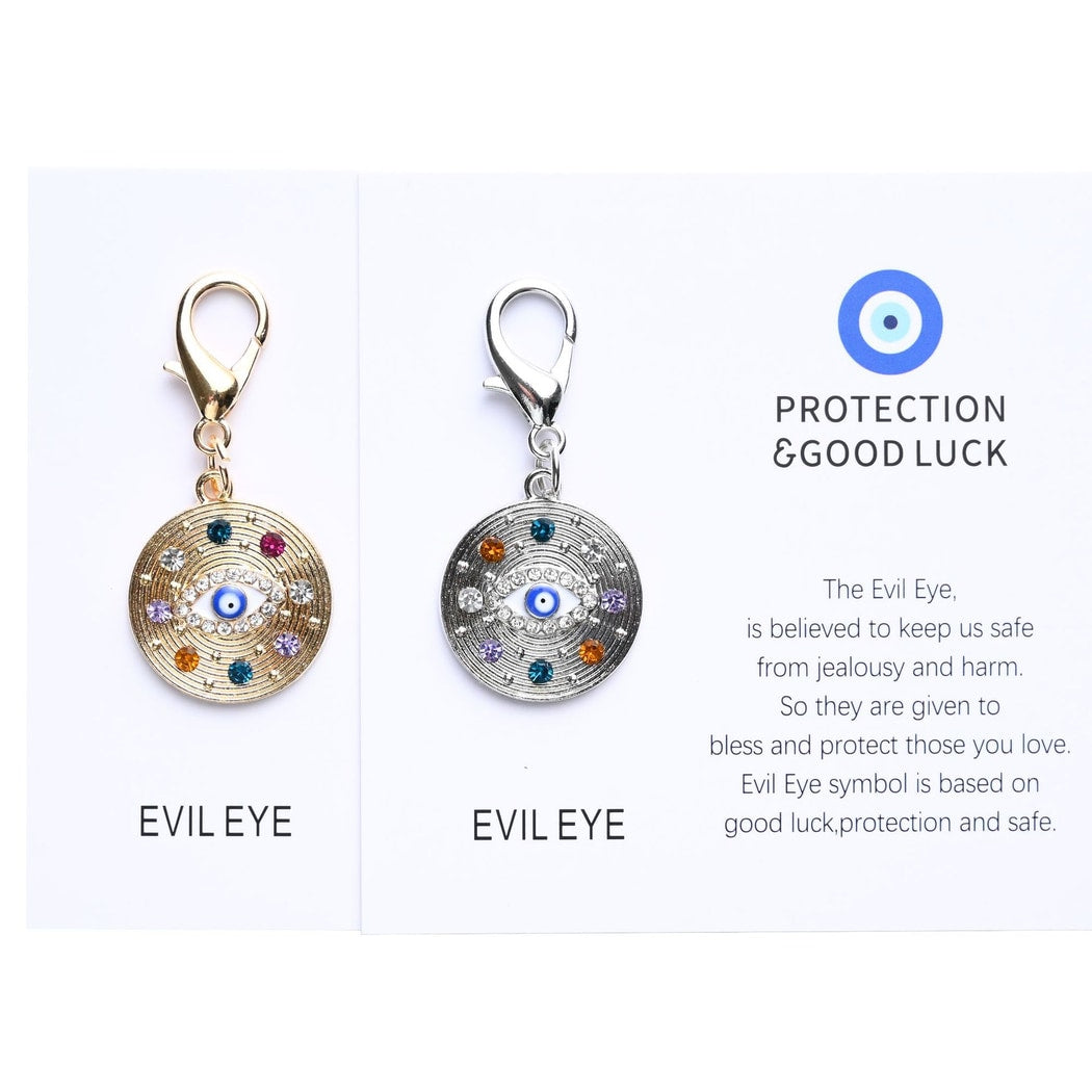 Taphug - Pocket Hug Round Evil Eye Charm Keychain