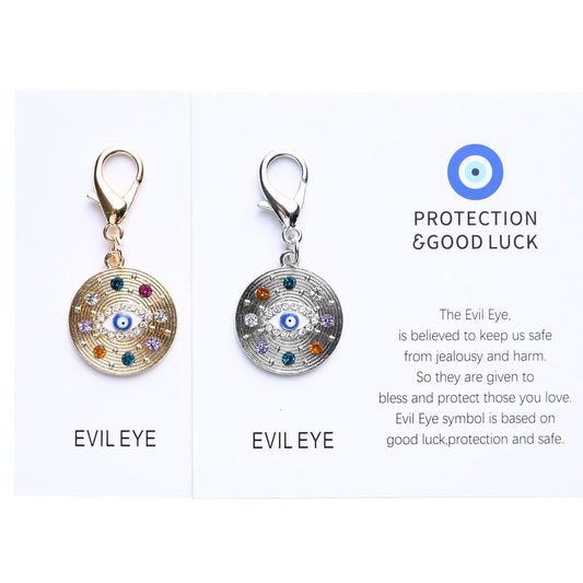 Taphug - Pocket Hug Round Evil Eye Charm Keychain
