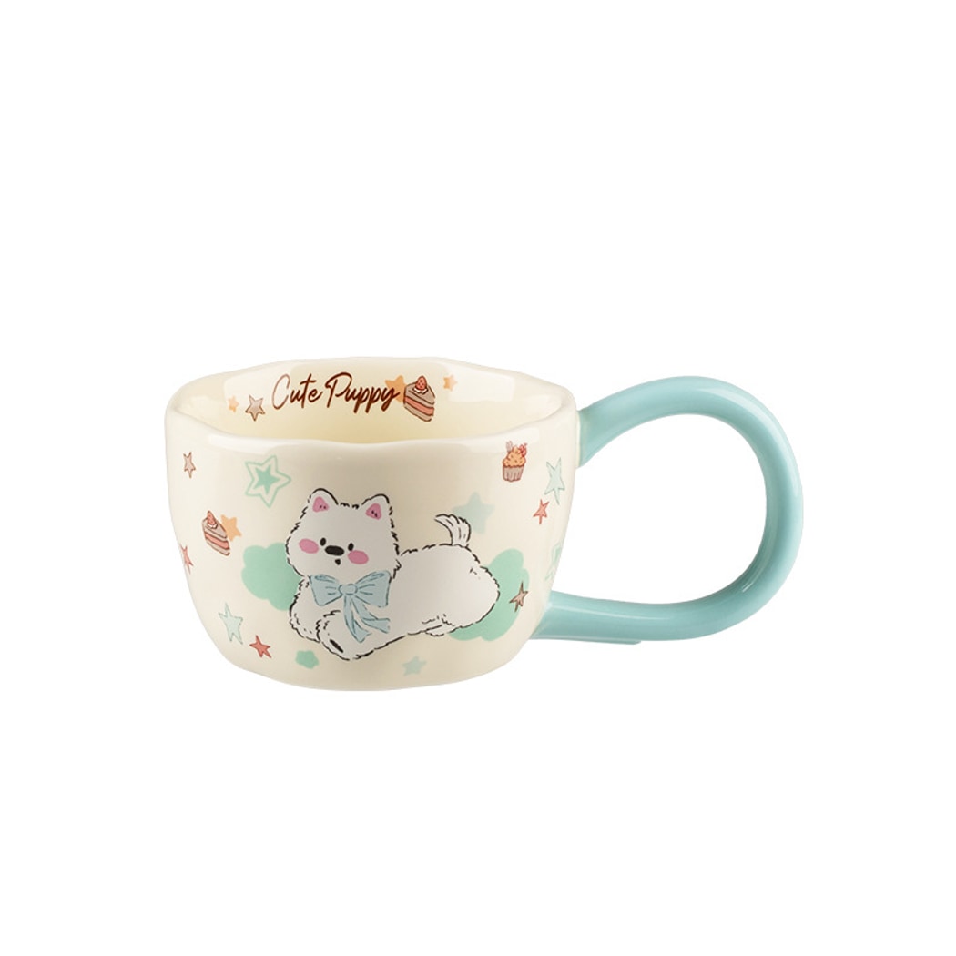 Mivora - Cute Cartoon Dog Round Handle Coffee Mug