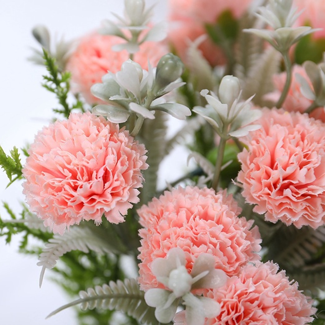 Roselle - Lush Artificial Carnation Bouquet