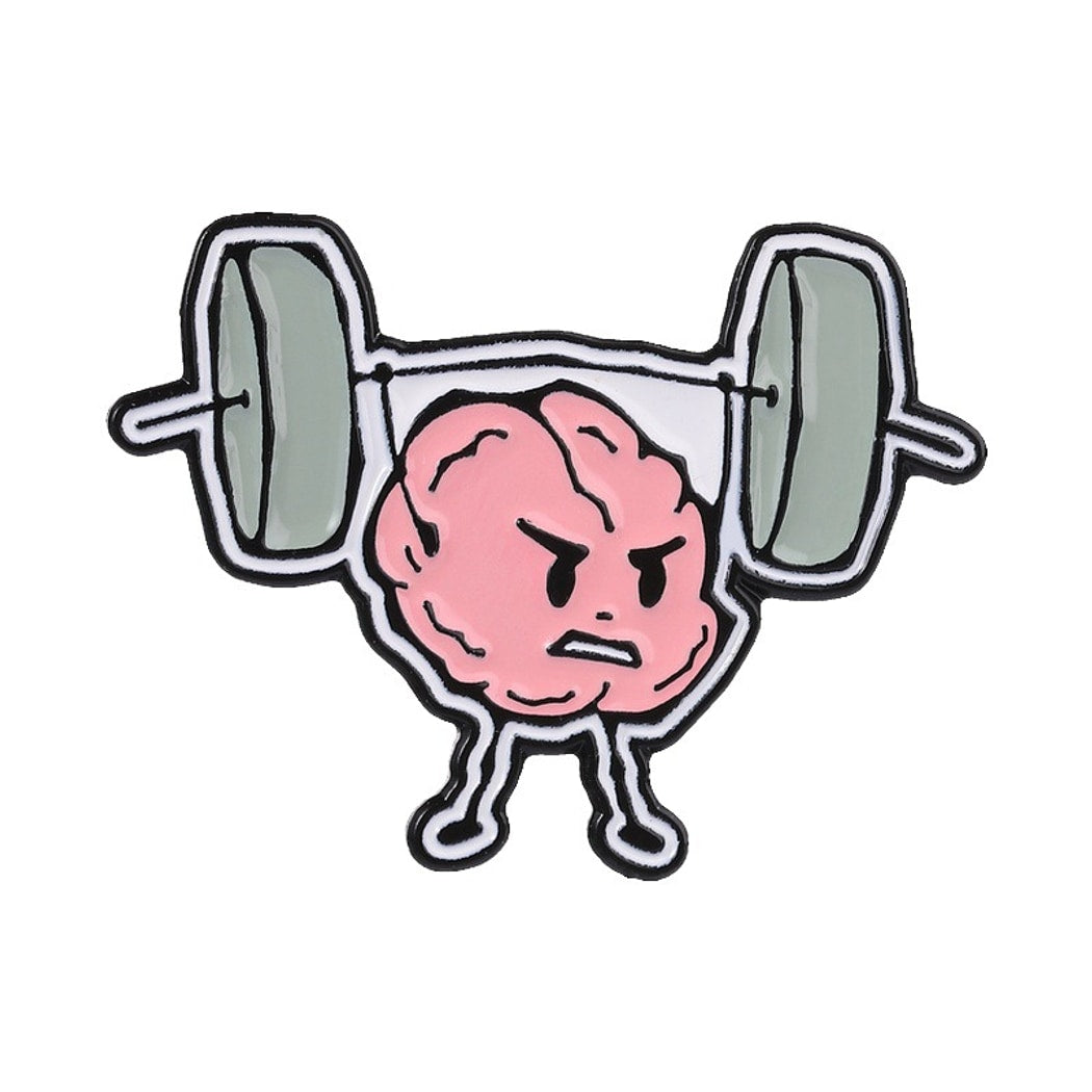 Pinori - Funny Brain Motif Enamel Pin