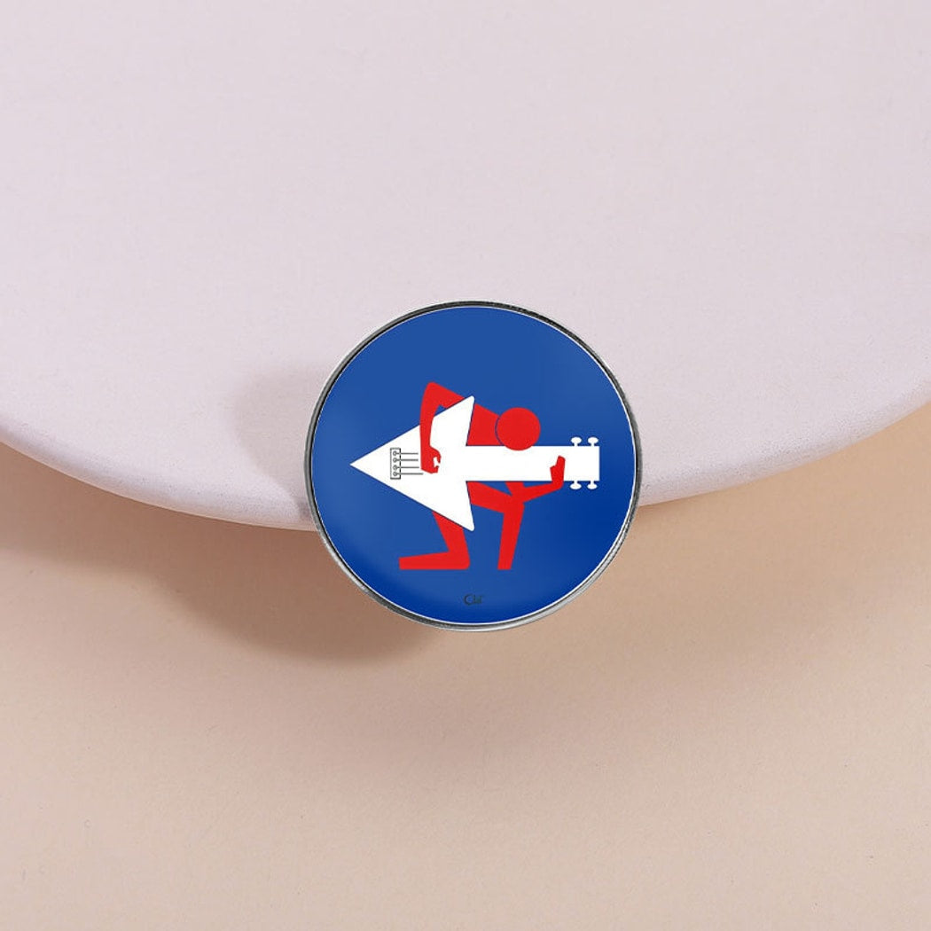 Pinori - Funny Geometric Arrow Guitar Fashion Pin