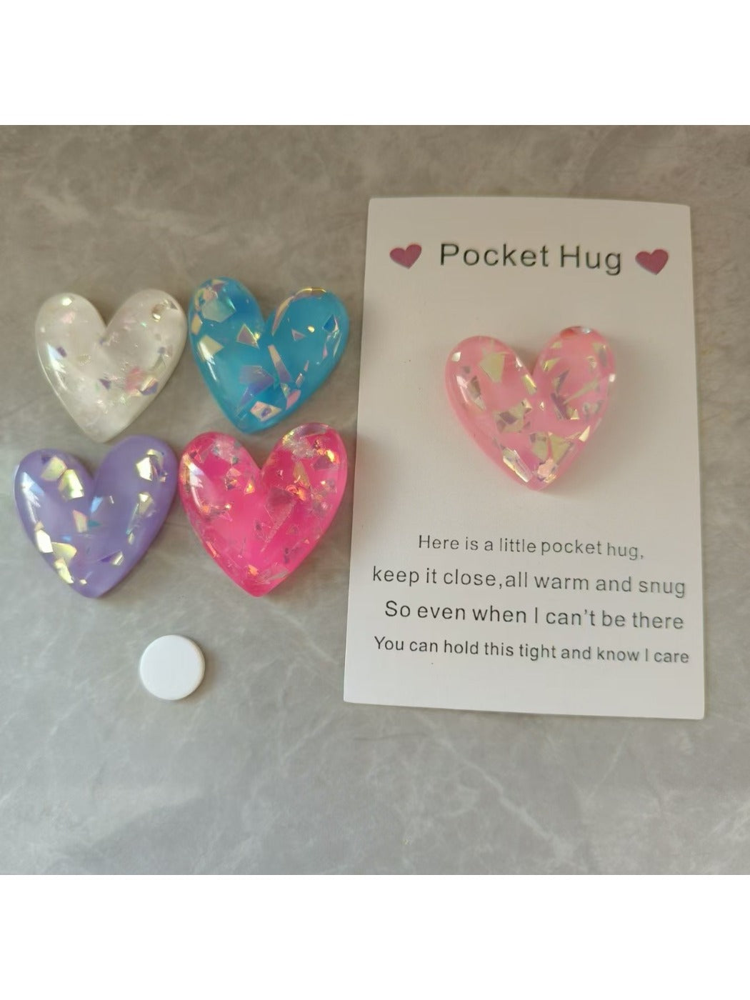 Taphug - Pocket Hug Romantic Heart pocket hug card and keepsake token