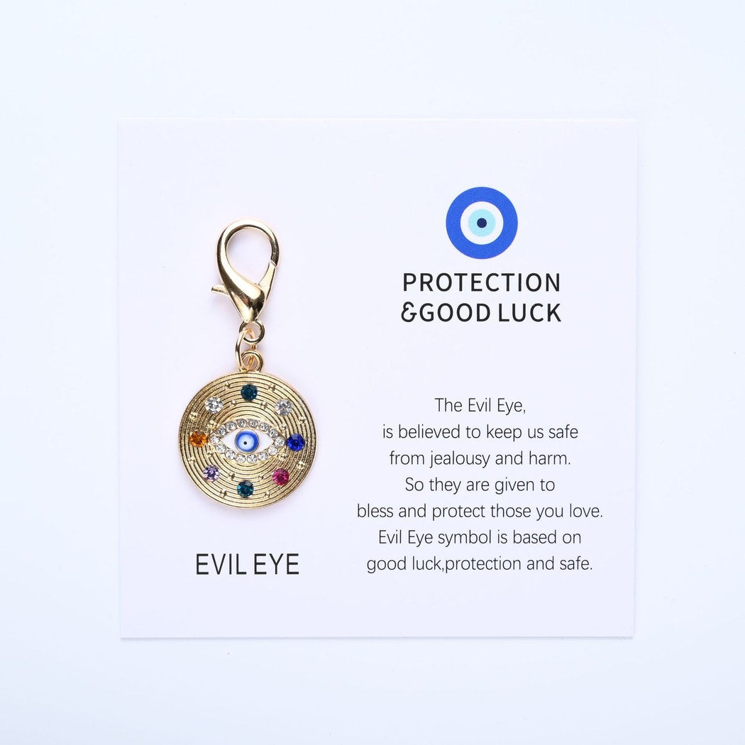 Taphug - Pocket Hug Round Evil Eye Charm Keychain