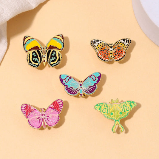 Vibrant Butterfly Enamel Pins