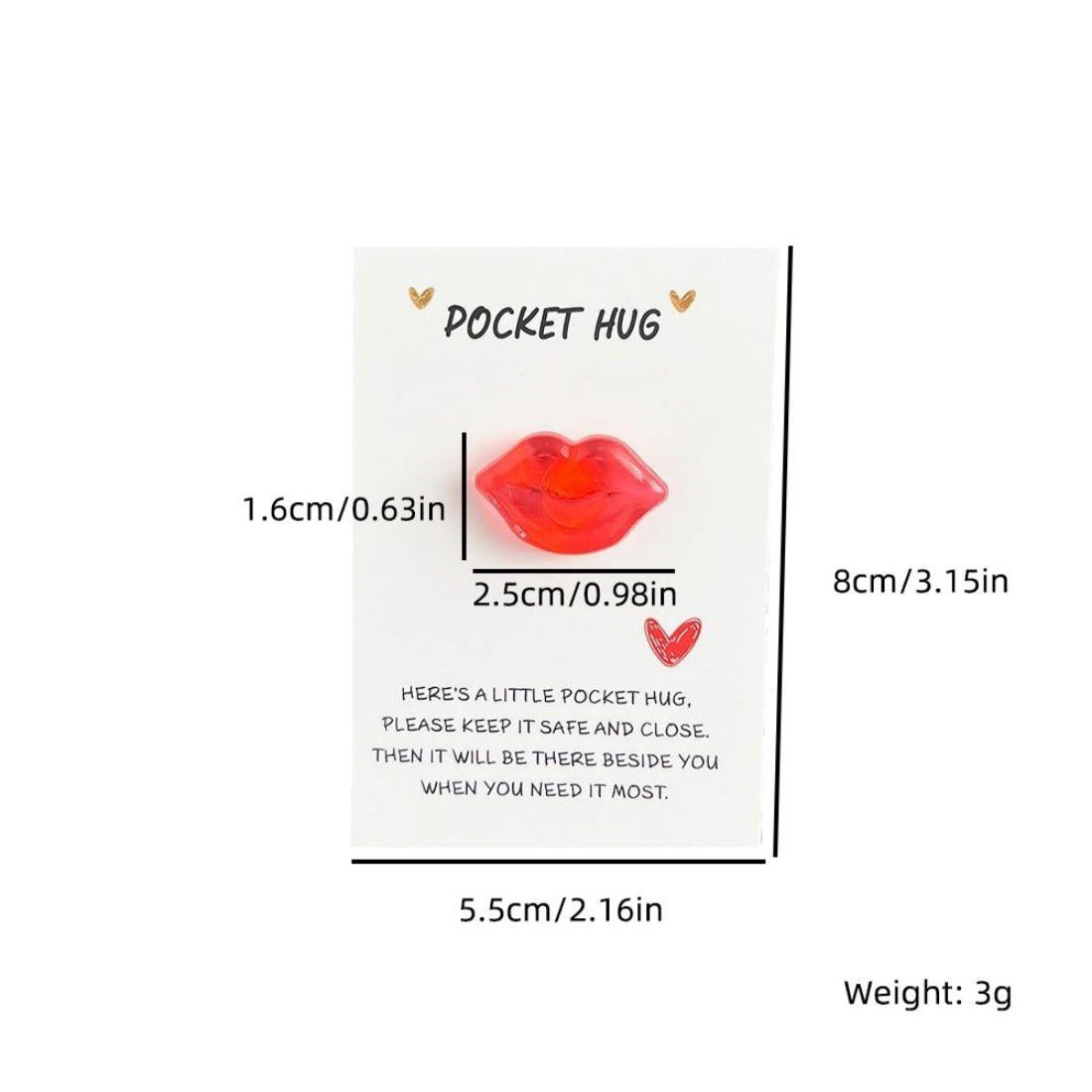 Pocket Hug Sexy Red Lips