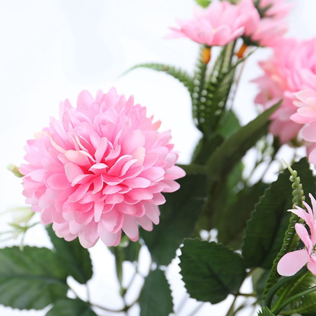 Roselle - Artificial Pompon Chrysanthemum Flower Bouquet