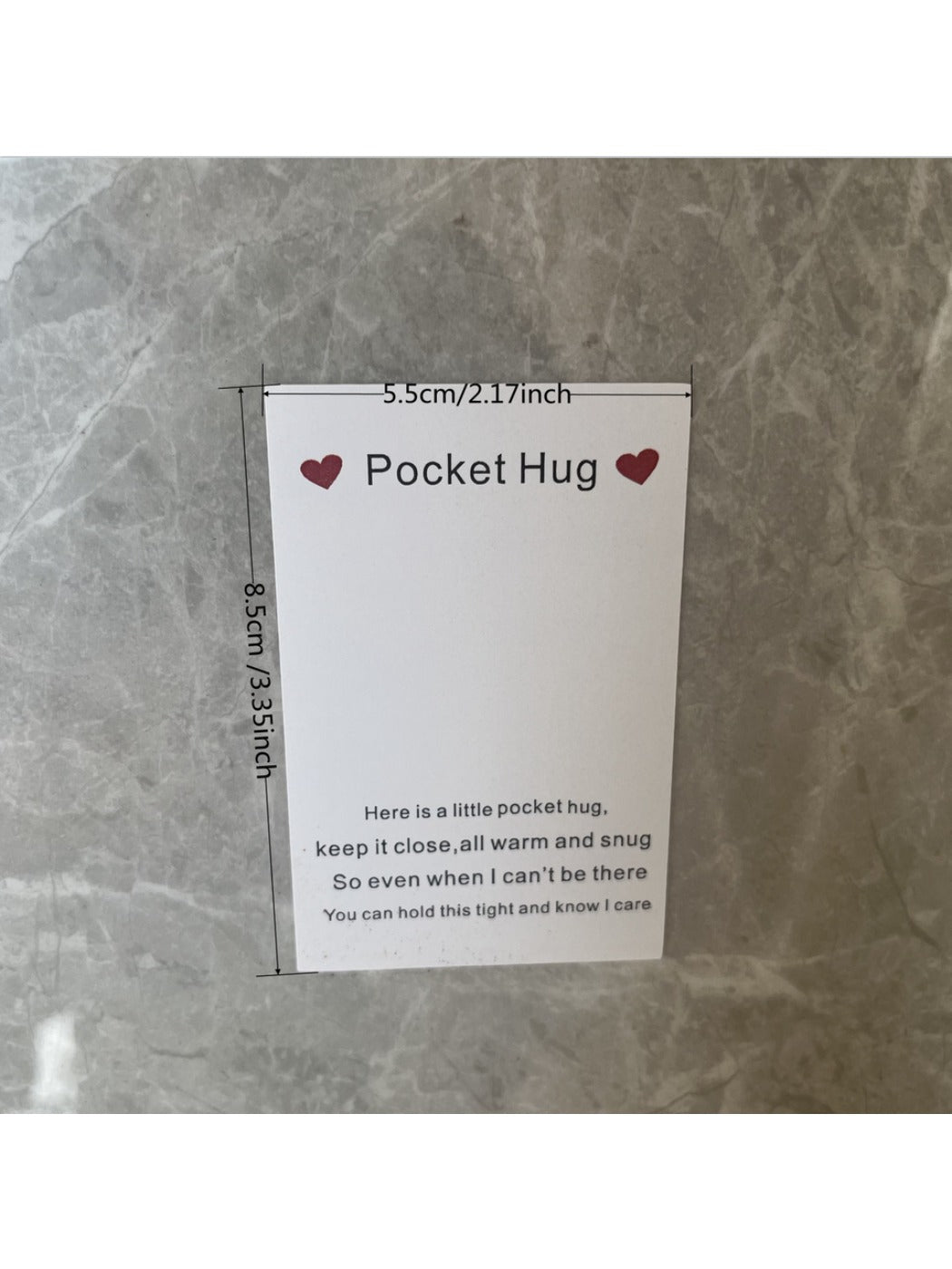 Taphug - Pocket Hug Peach Blossom pocket hug card and keepsake token view 5