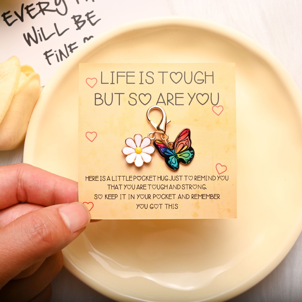 Taphug - Pocket Hug Colorful Butterfly Keychain