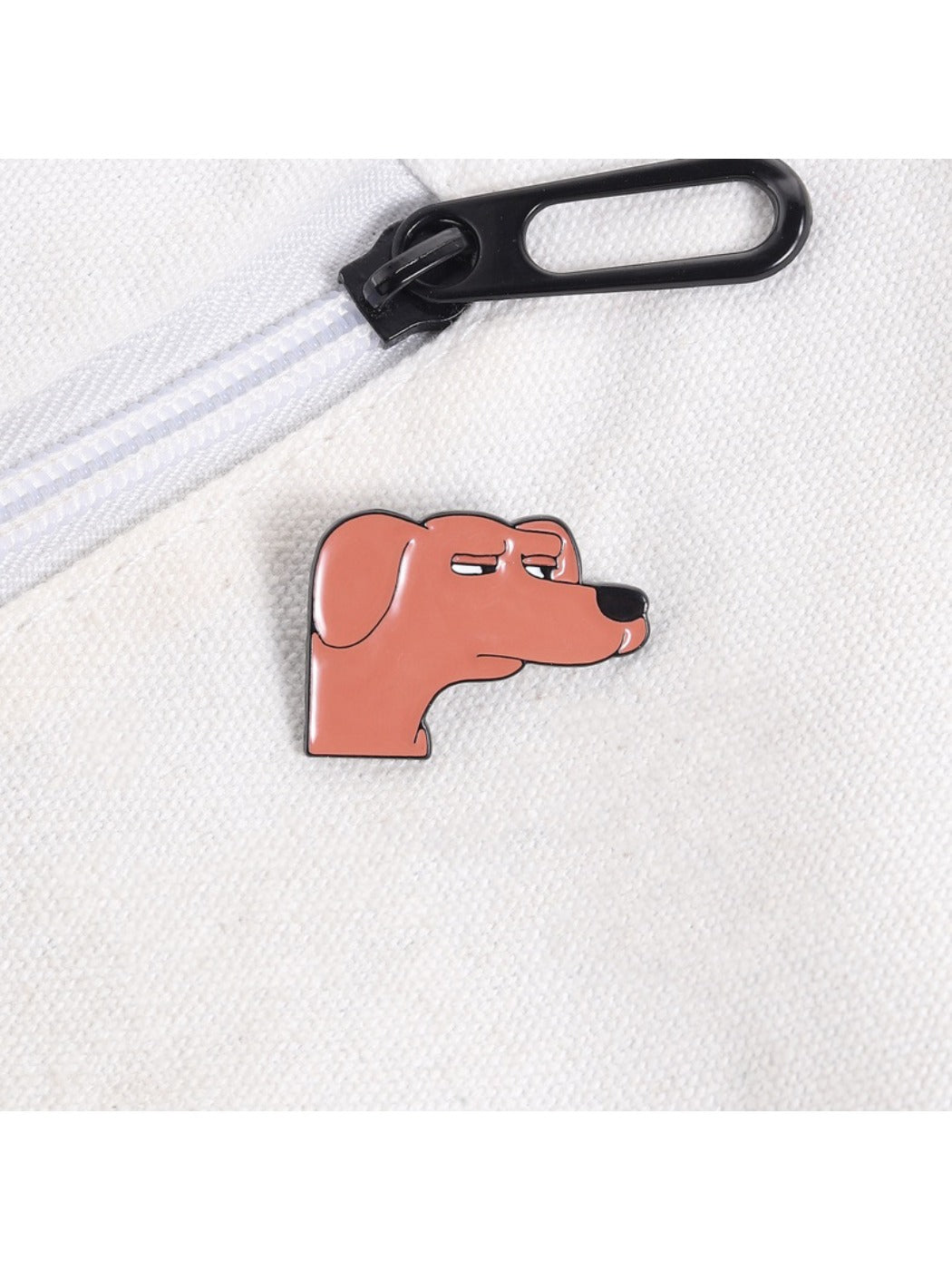 Pinori Funny Winking Dog Brooch novelty pin view 5