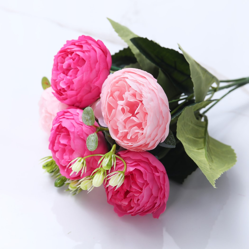 Roselle - Opulent Decorative Artificial Peony Bouquet