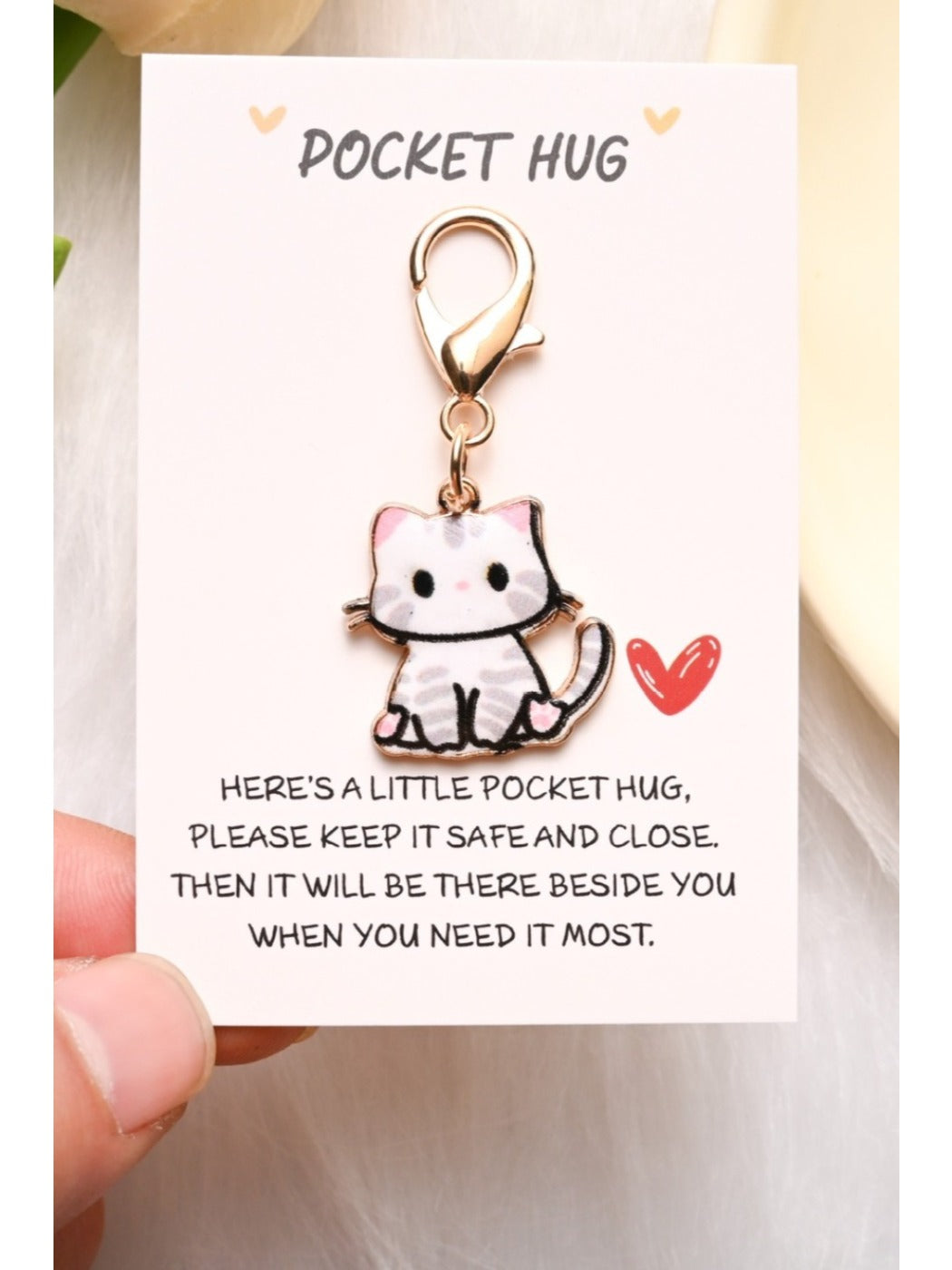 Taphug - Adorable Cartoon Cat Keychain