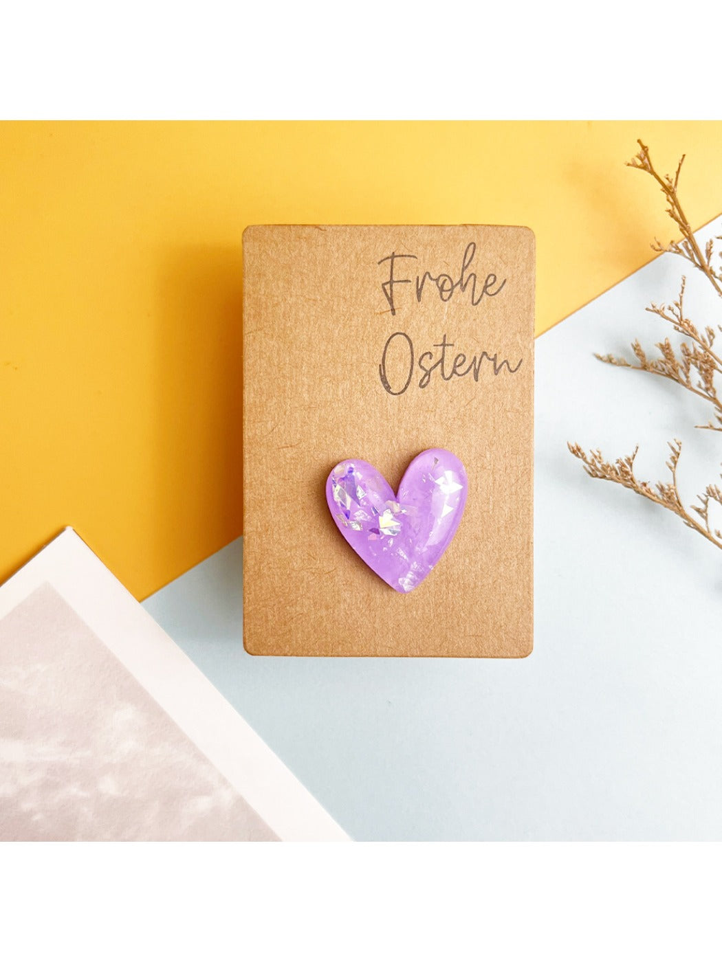 Step-by-step guide booklet included in the DIY Heart Resin Pocket Hug kit