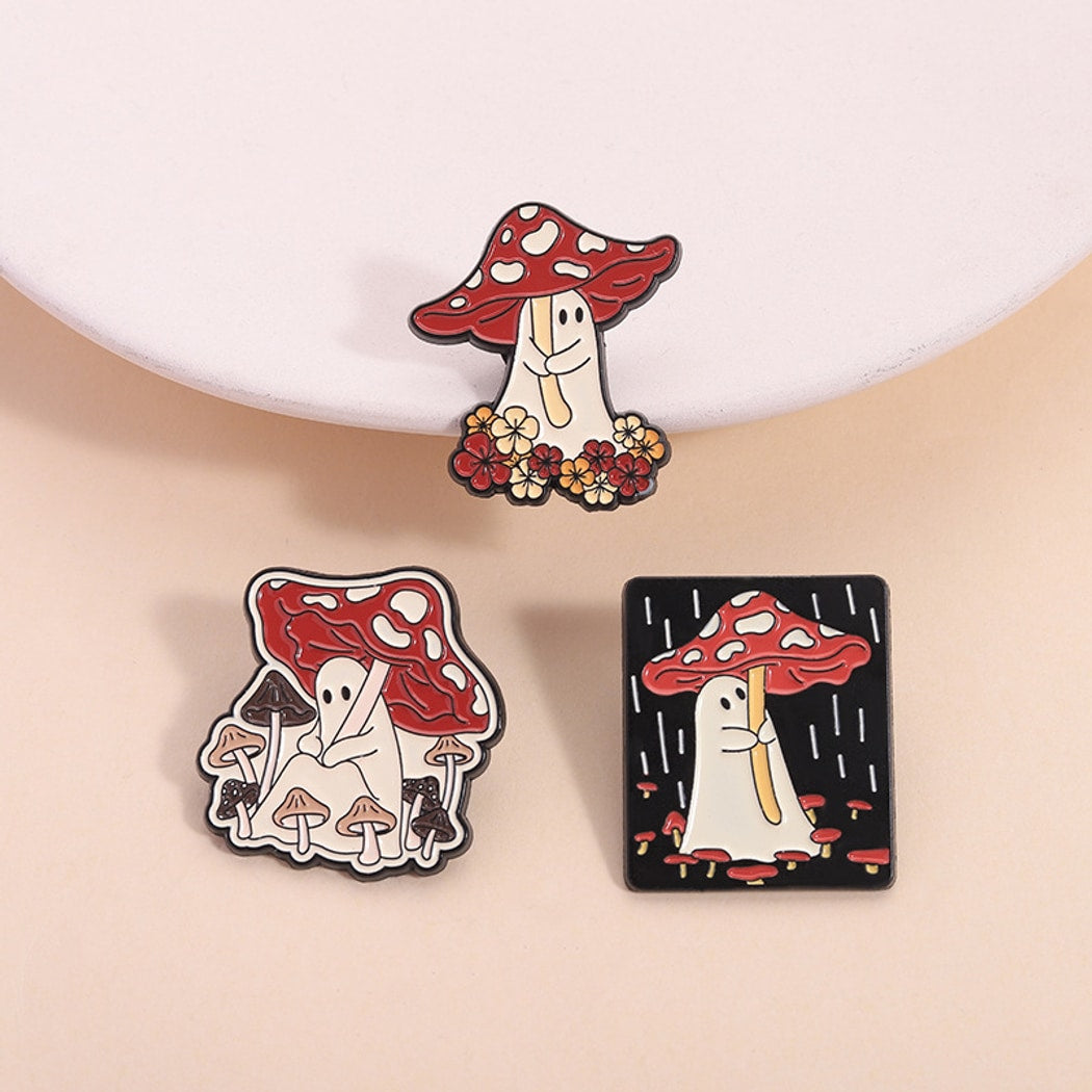 Pinori - Cute Cartoon Mushroom Decorative Pin
