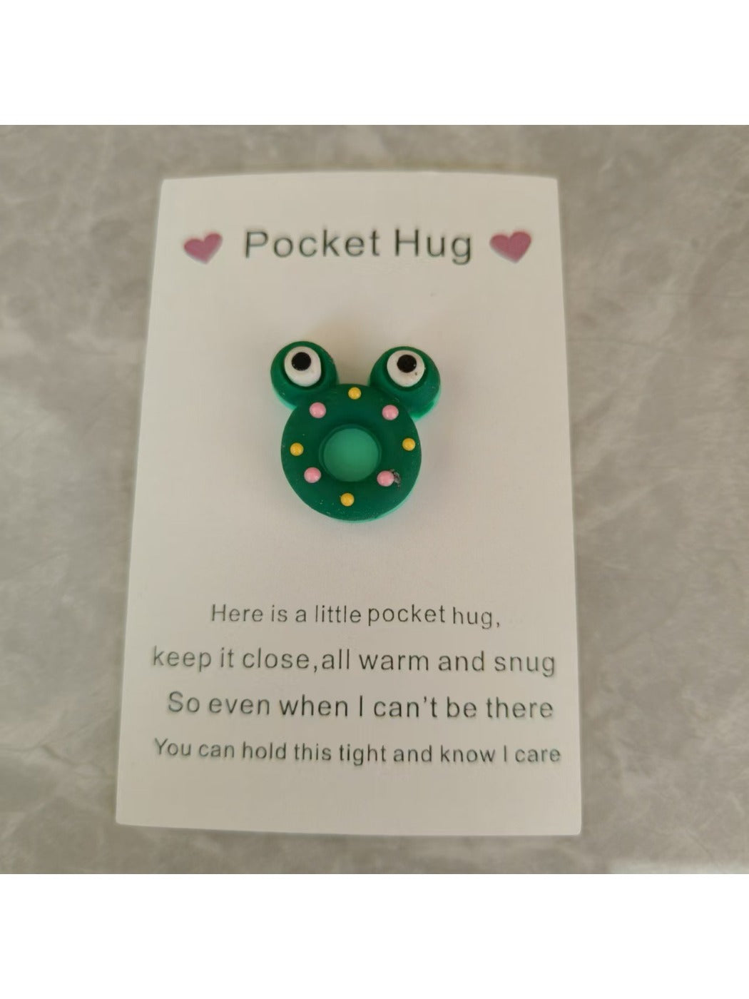 Taphug - Pocket Hug Donut Bear Rabbit Cat pocket hug card and keepsake token view 7