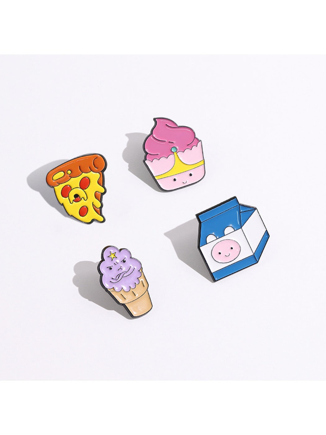 Close-up of Pinori lapel pin showing detailed food design and vibrant colors