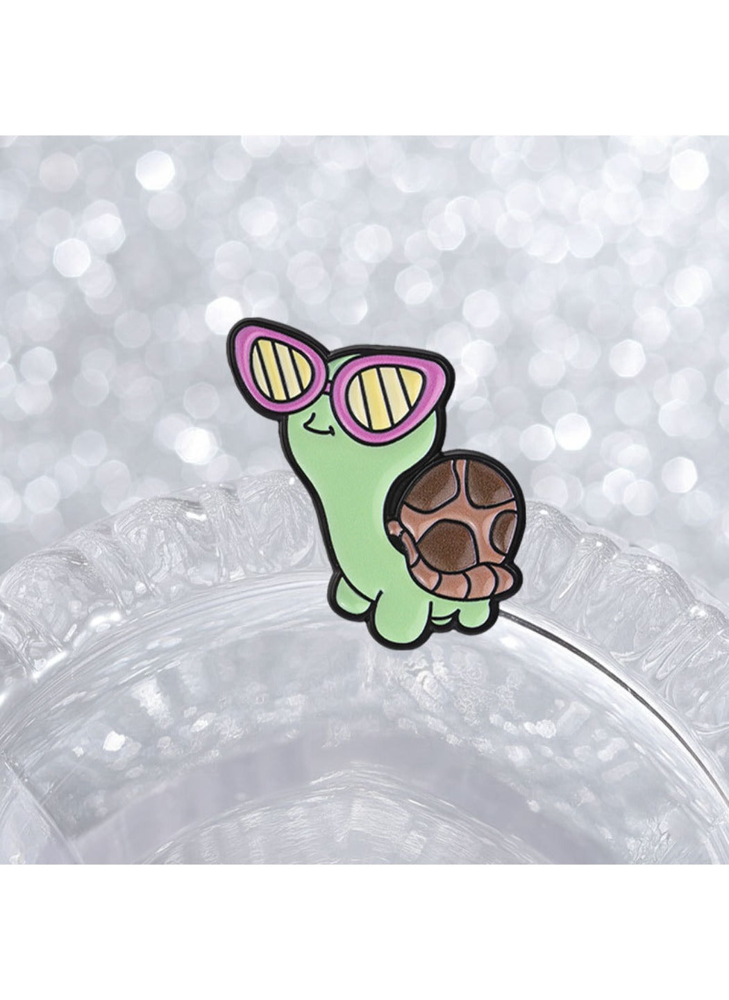 Pinori - Turtle Brooch Badge, Cute Cartoon Cool Turtle Pin
