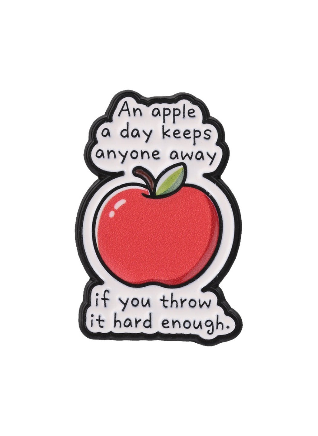 Pinori - Apple Brooch Badge, Cute Cartoon Red Apple Pin