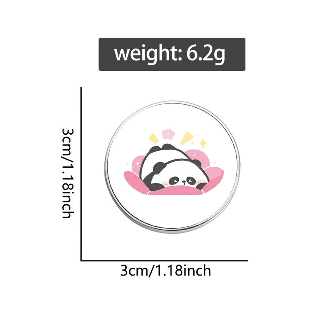 Pinori - Round Cat Illustration Pin