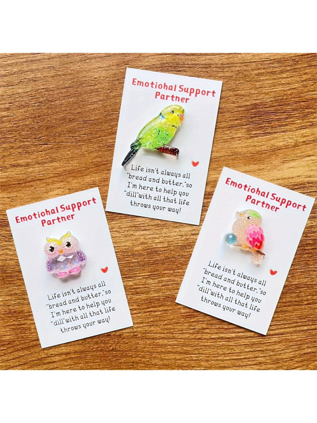 Taphug - Pocket Hug Cute Bird and Owl pocket hug card and keepsake token